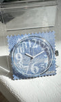 Cadran montre STAMPS Denim Time fond bleu denim
