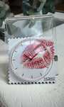 Cadran montre STAMPS Kiss Me motif bouche rouge