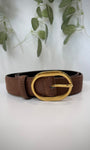 accessoire mode automne femme ceinture suédine marron