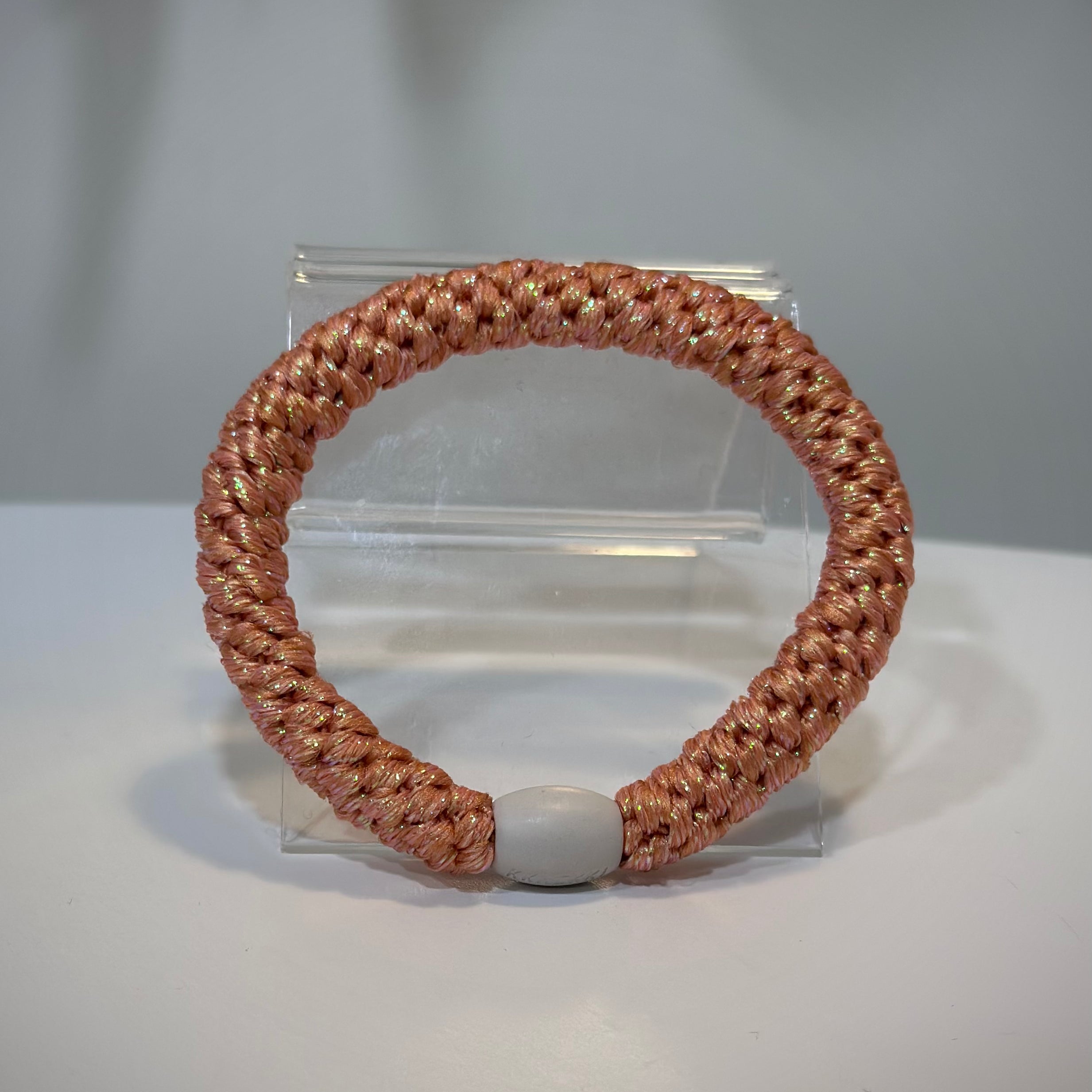 Élastique cheveux KKNEKKI – Pêche Pailleté