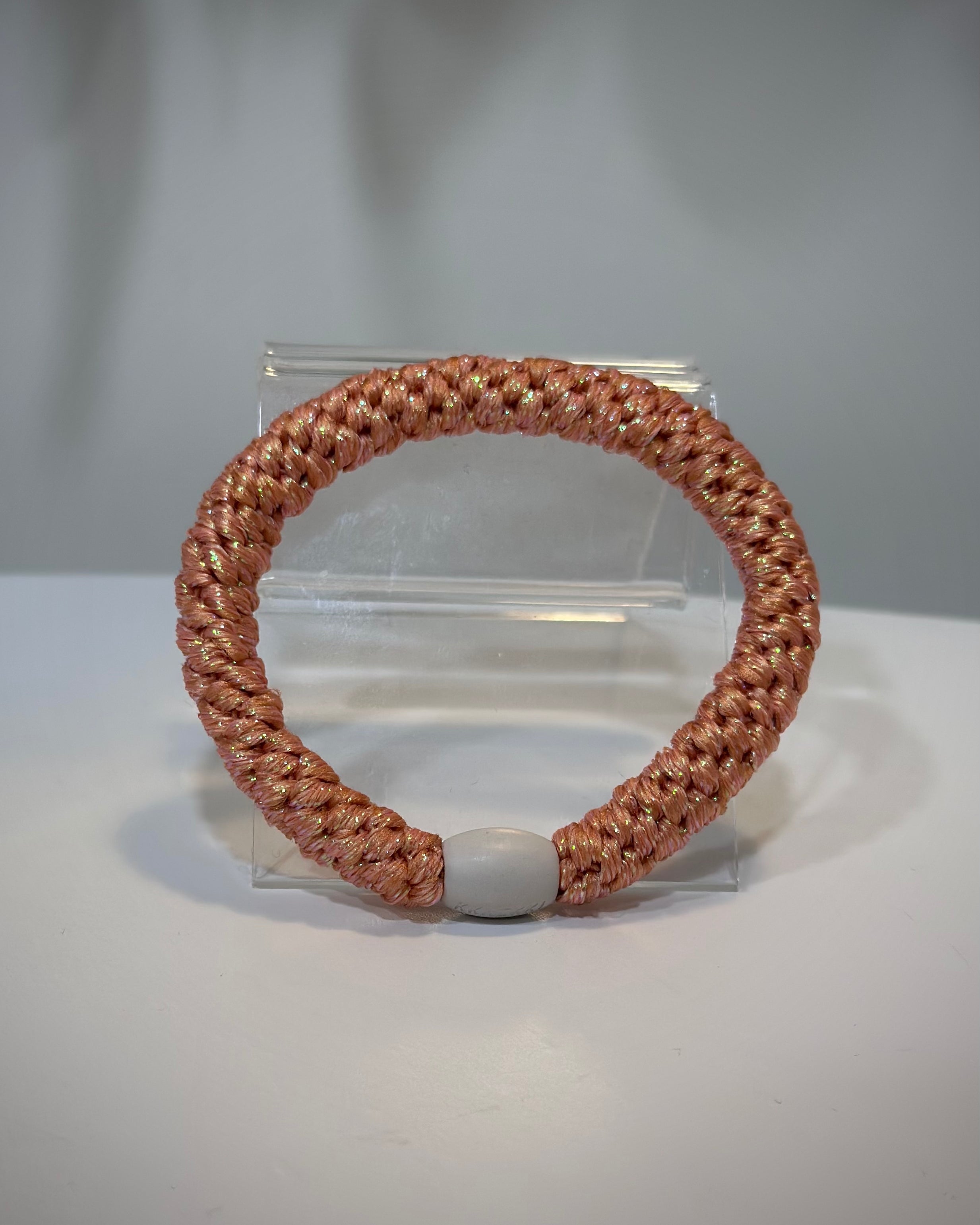 Élastique cheveux KKNEKKI – Pêche Pailleté