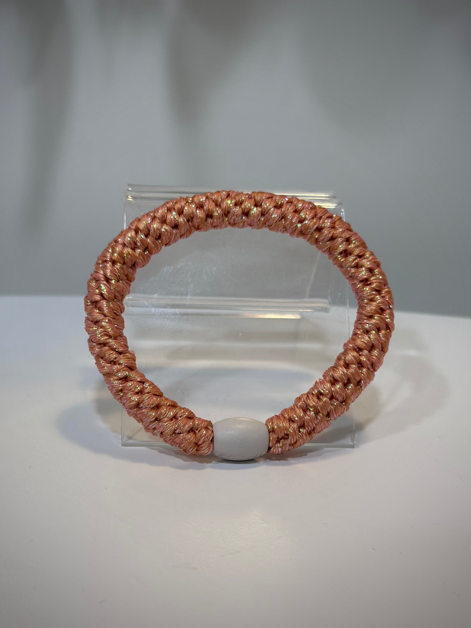 Élastique cheveux KKNEKKI – Pêche Pailleté