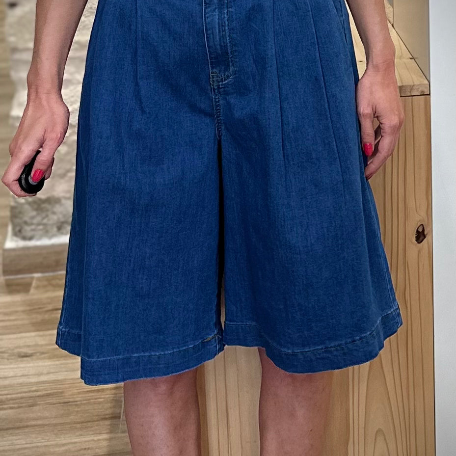 Bermuda CHICAGO en denim souple pour femme 