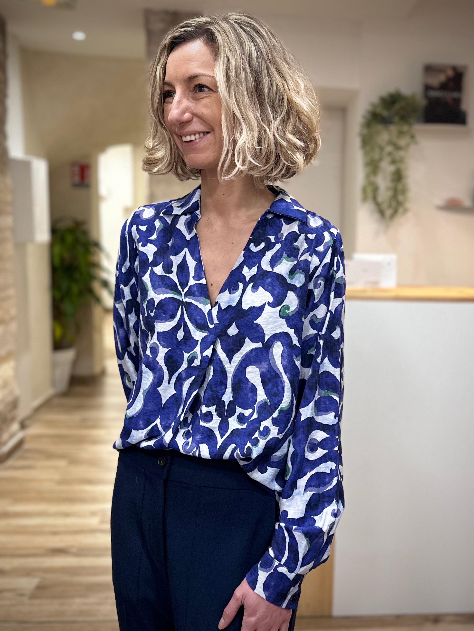 Chemisier femme fluide col chemise