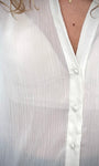Boutons recouverts de la blouse SPLENDIDE écru en détail