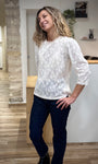 Blouse Stella écru dentelle chic automne hiver