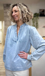 Blouse denim femme style printemps été
