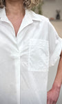 Blouse avec poche poitrine look casual chic