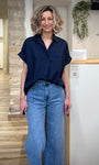 Blouse oversize marine look casual chic