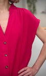 Détail des fronces épaules blouse WESRA 