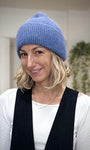 Bonnet cosy bleu jean