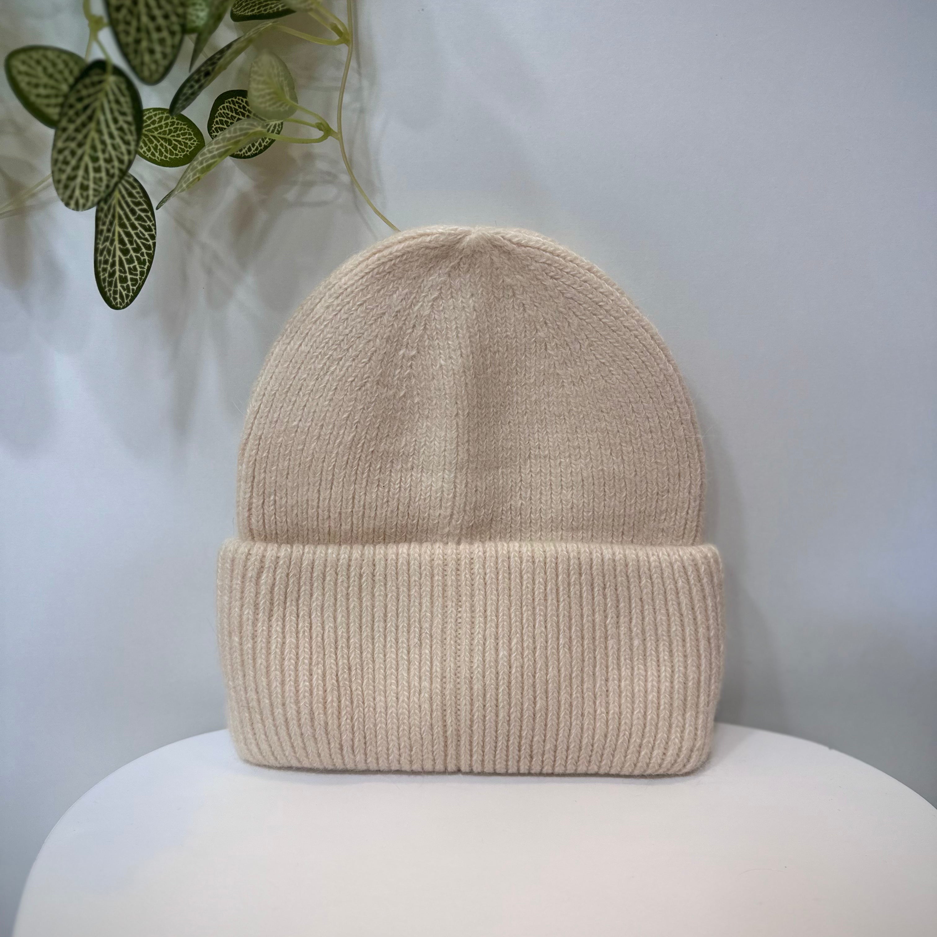 Bonnet cosy couleur crème