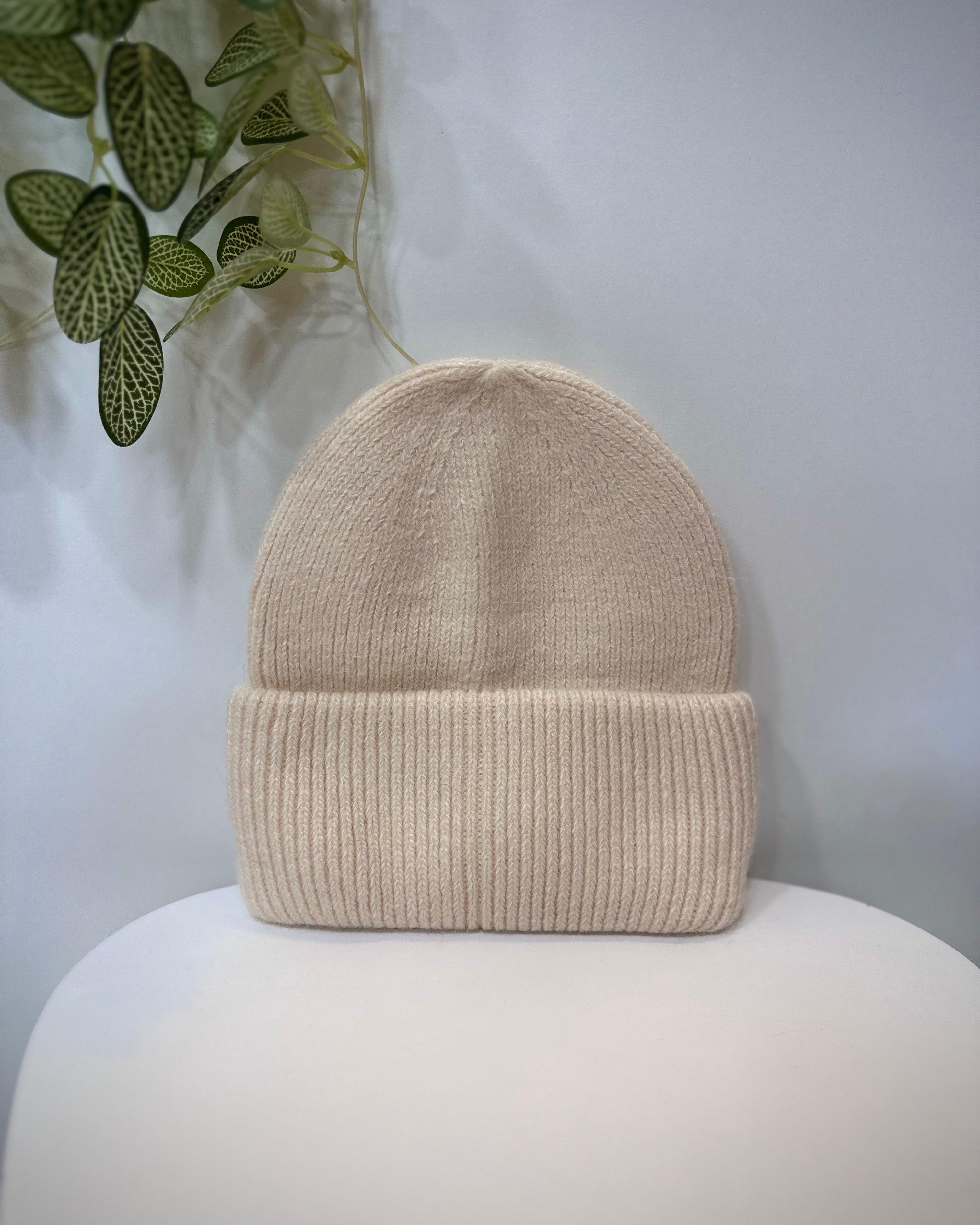 Bonnet cosy couleur crème