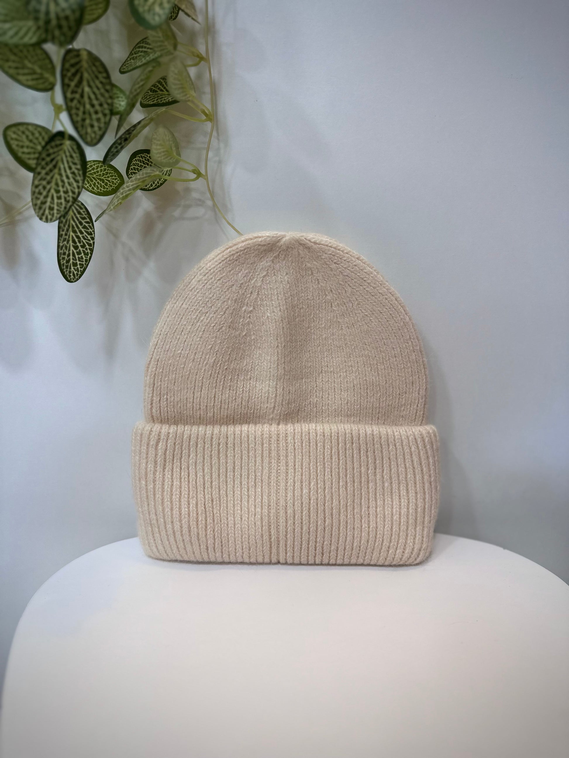 Bonnet cosy couleur crème