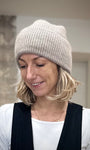 Bonnet hiver femme teinte taupe