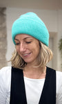 Bonnet femme vert pastel style casual chic