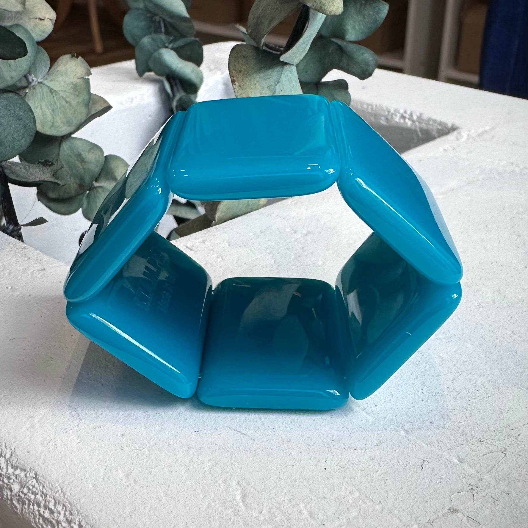 Bracelet Belta Classic bleu turquoise en résine STAMPS