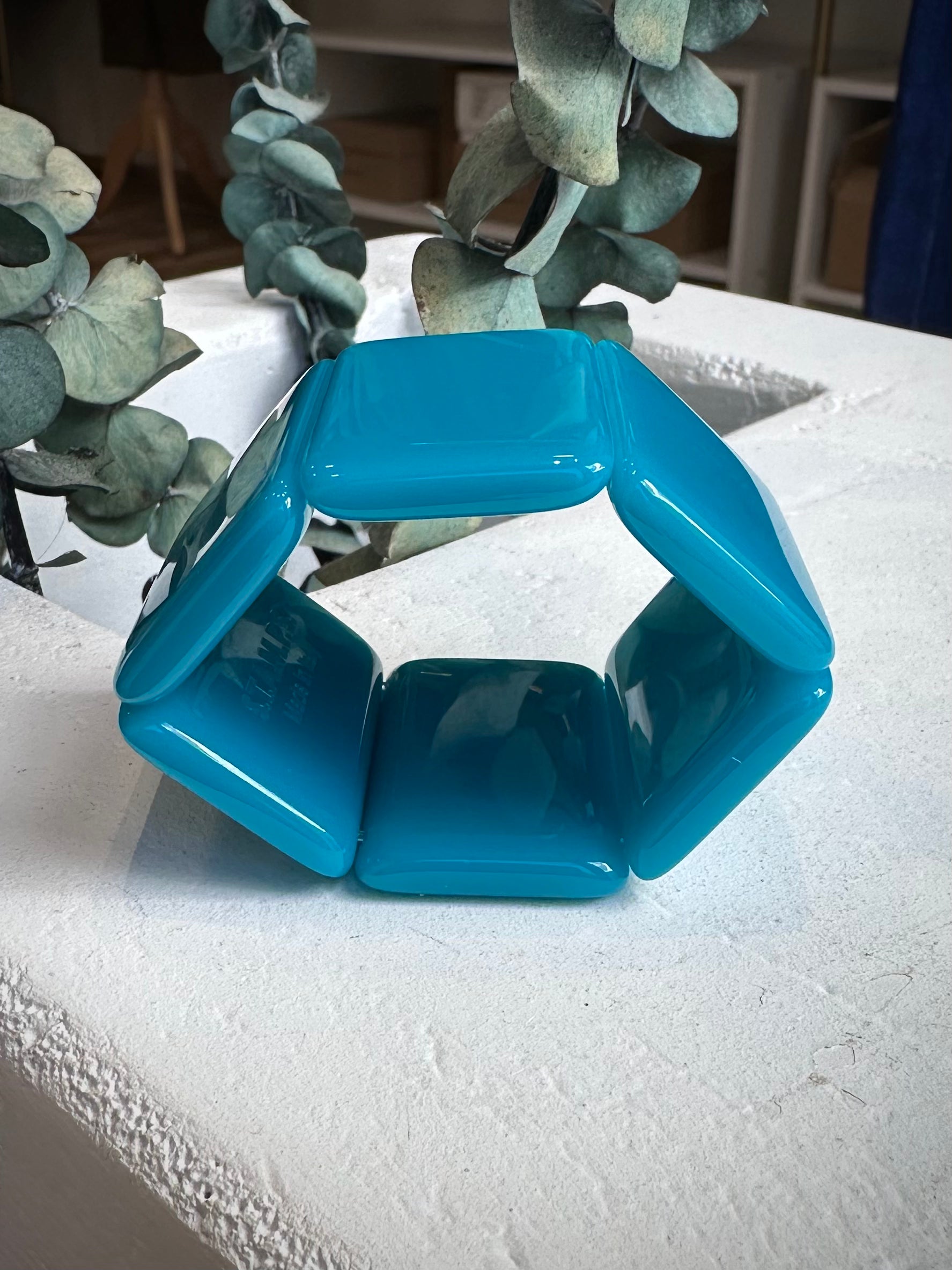 Bracelet Belta Classic bleu turquoise en résine STAMPS
