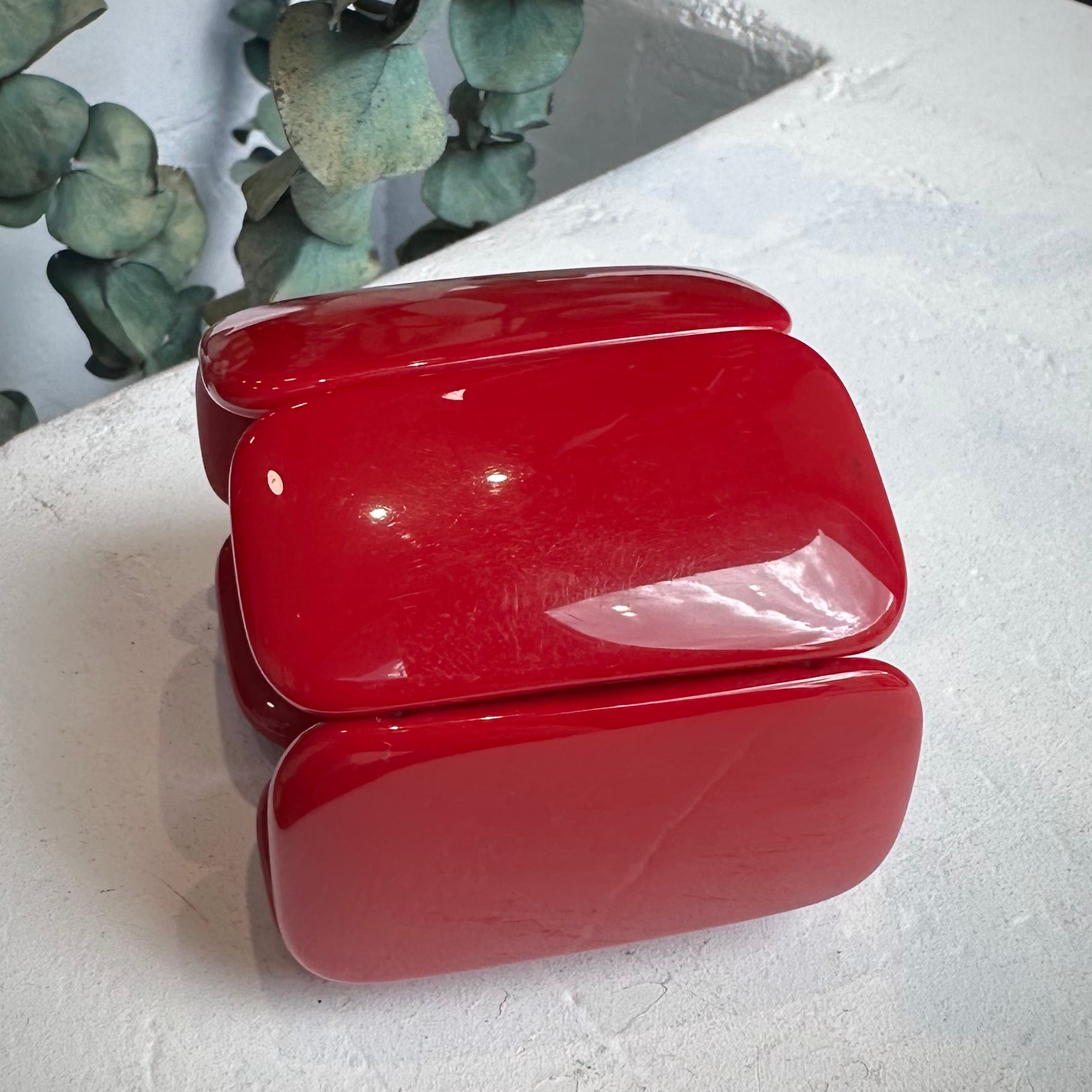 Bracelet STAMPS Belta Oval rouge en résine