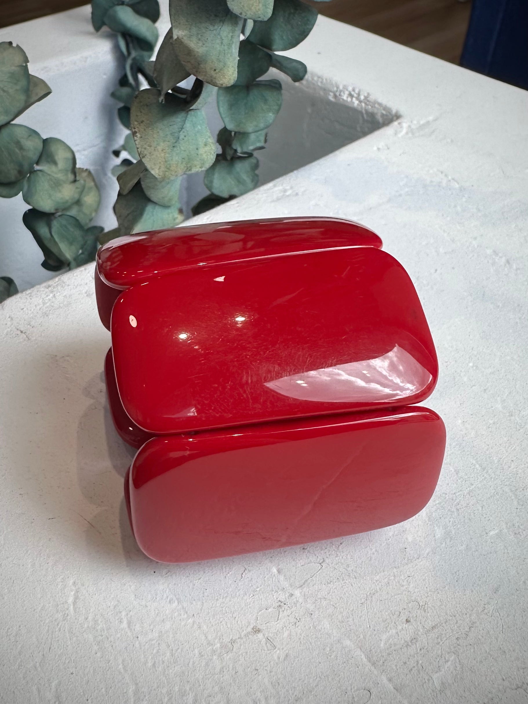 Bracelet STAMPS Belta Oval rouge en résine