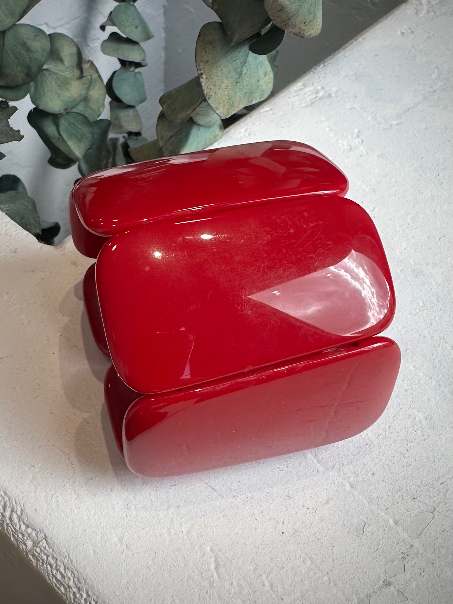 Bracelet STAMPS Belta Oval rouge chic et tendance