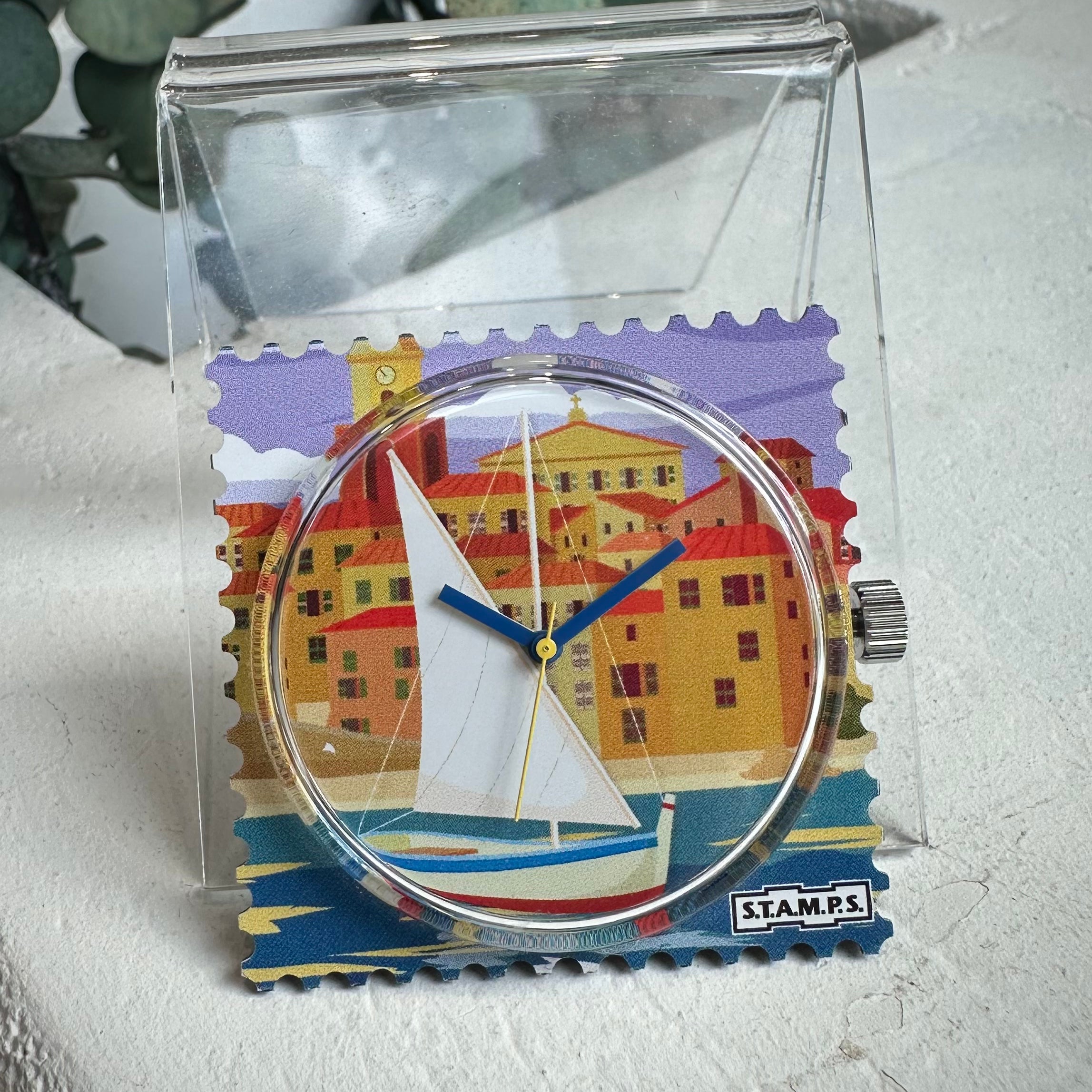 Cadran montre STAMPS Barco motif voilier méditerranéen