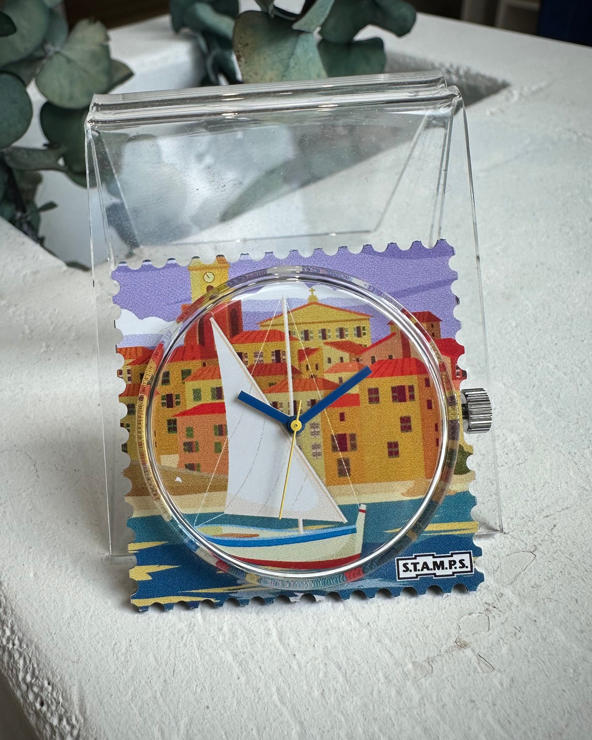 Cadran montre STAMPS Barco motif voilier méditerranéen
