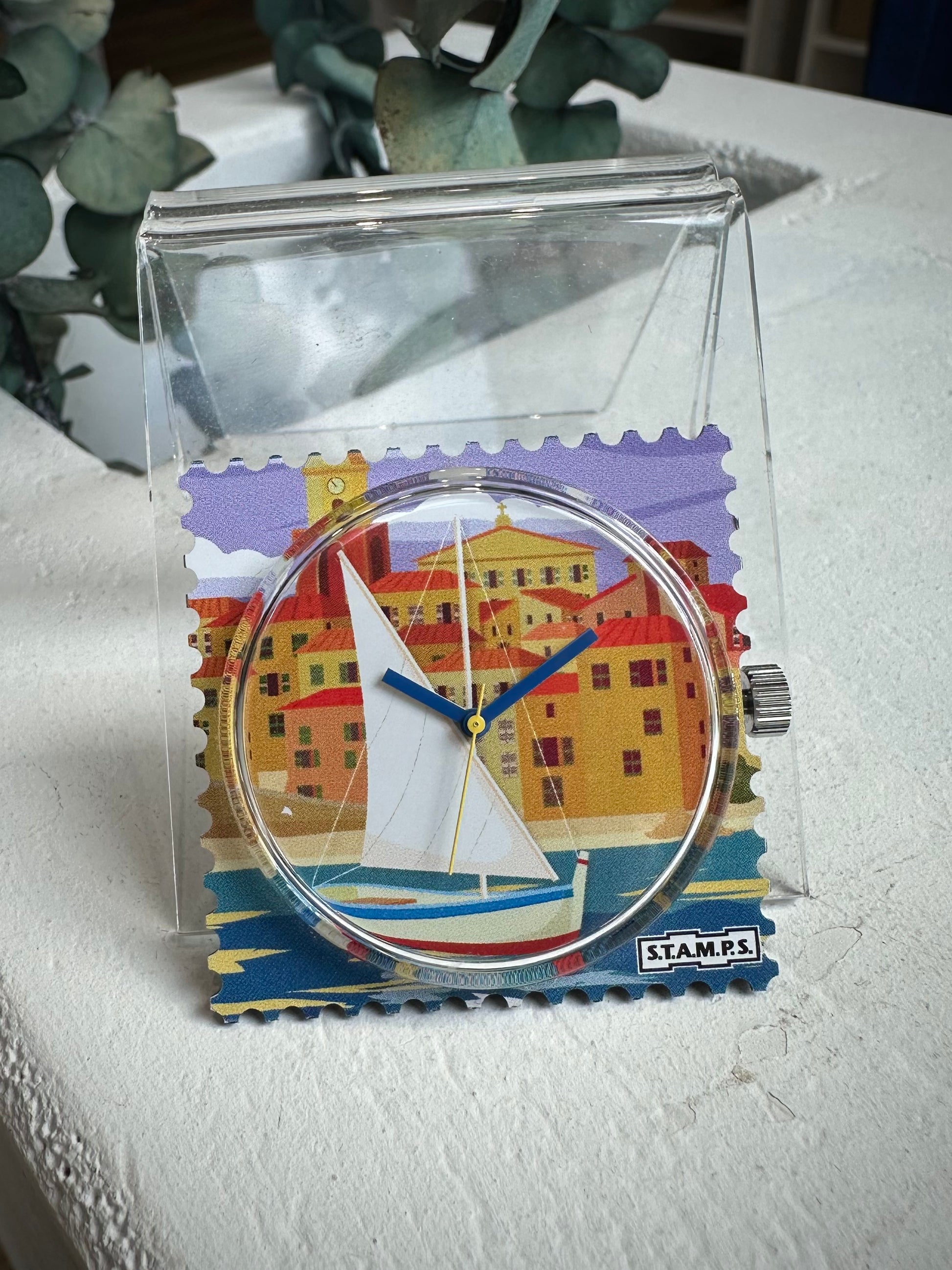 Cadran montre STAMPS Barco motif voilier méditerranéen