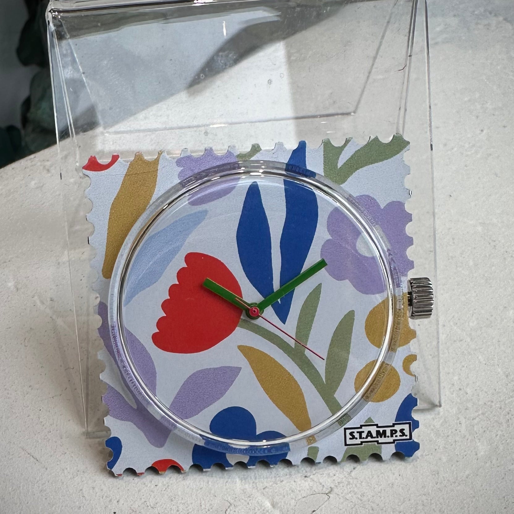 Cadran montre STAMPS Bouquet motif floral coloré 