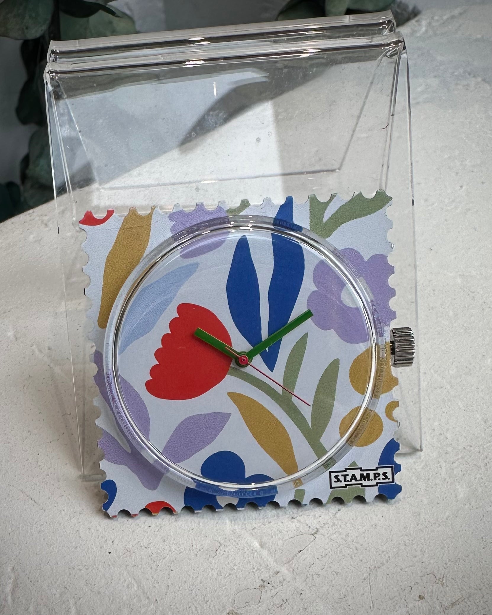 Cadran montre STAMPS Bouquet motif floral coloré 