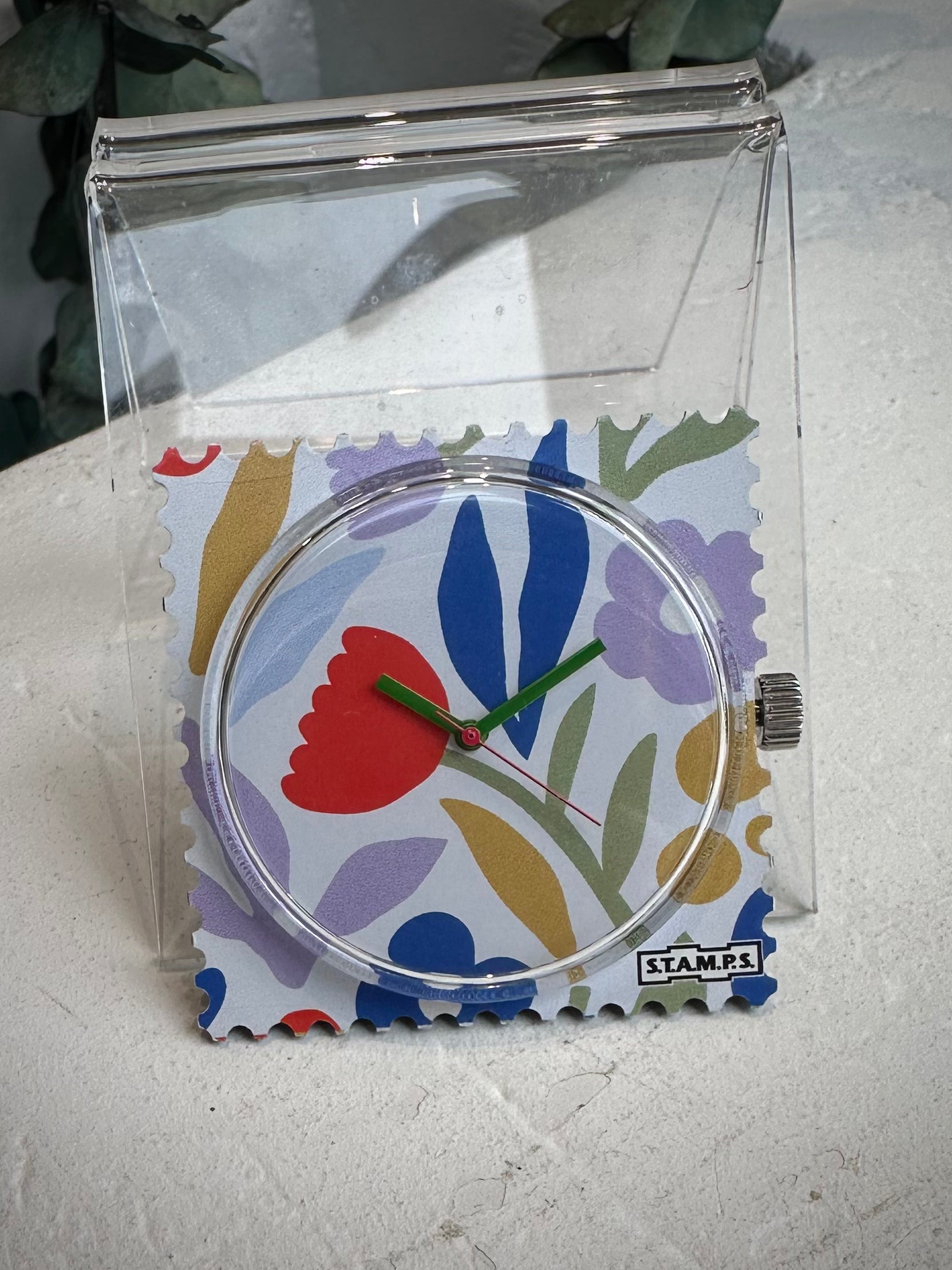 Cadran montre STAMPS Bouquet motif floral coloré 