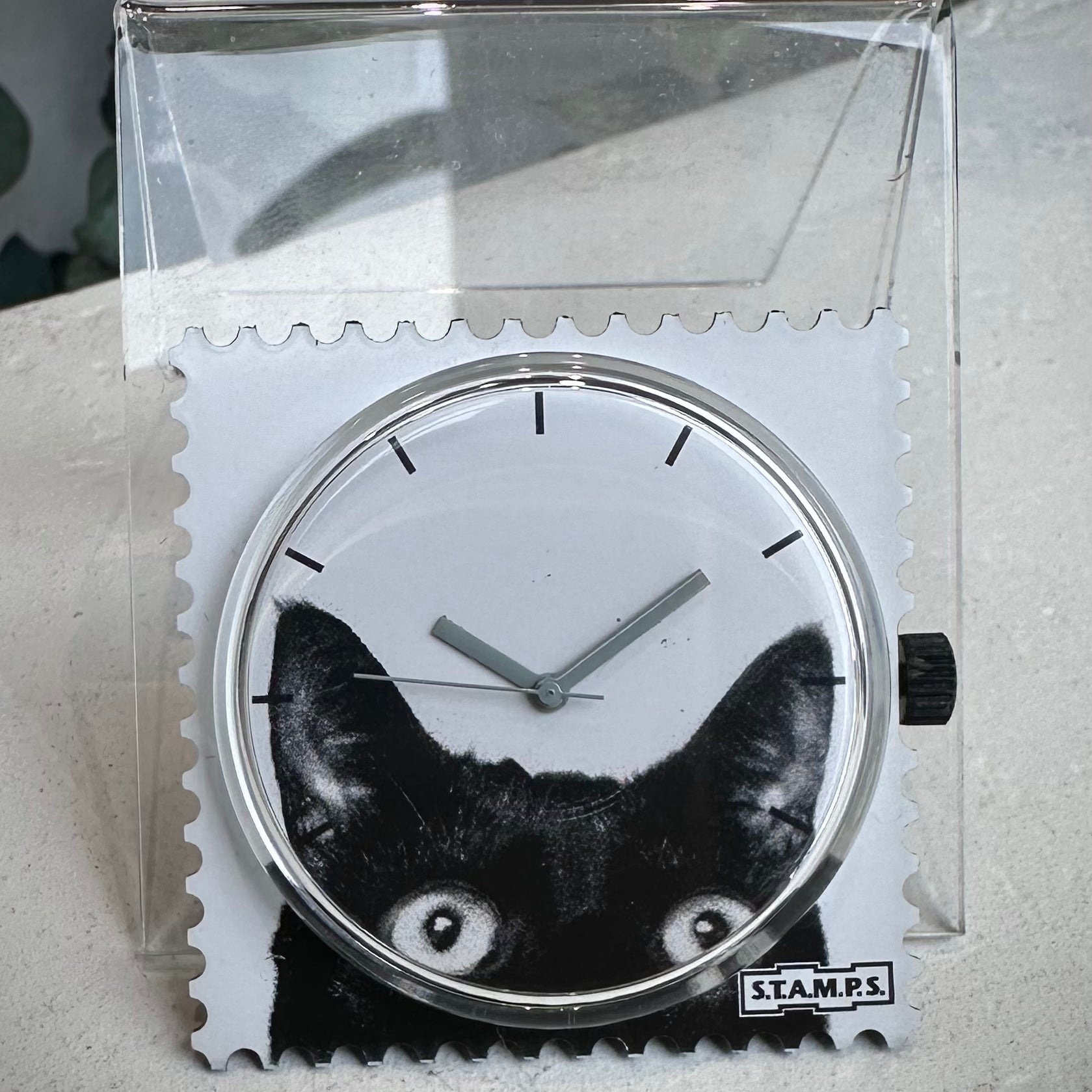 Cadran montre STAMPS Catwoman motif chat noir 