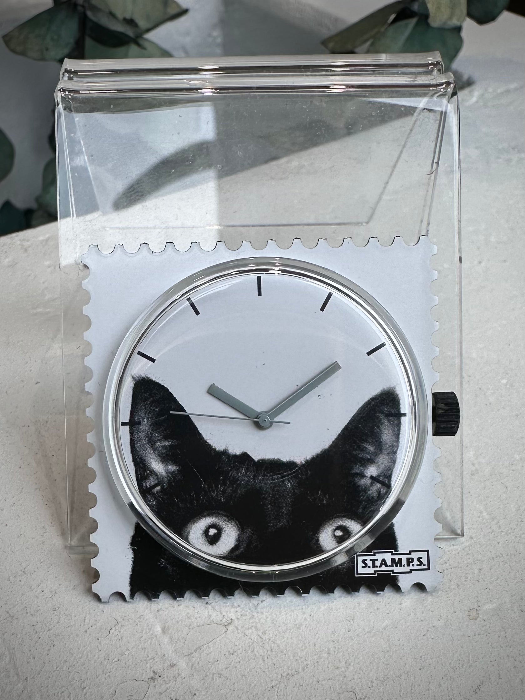 Cadran montre STAMPS Catwoman motif chat noir 