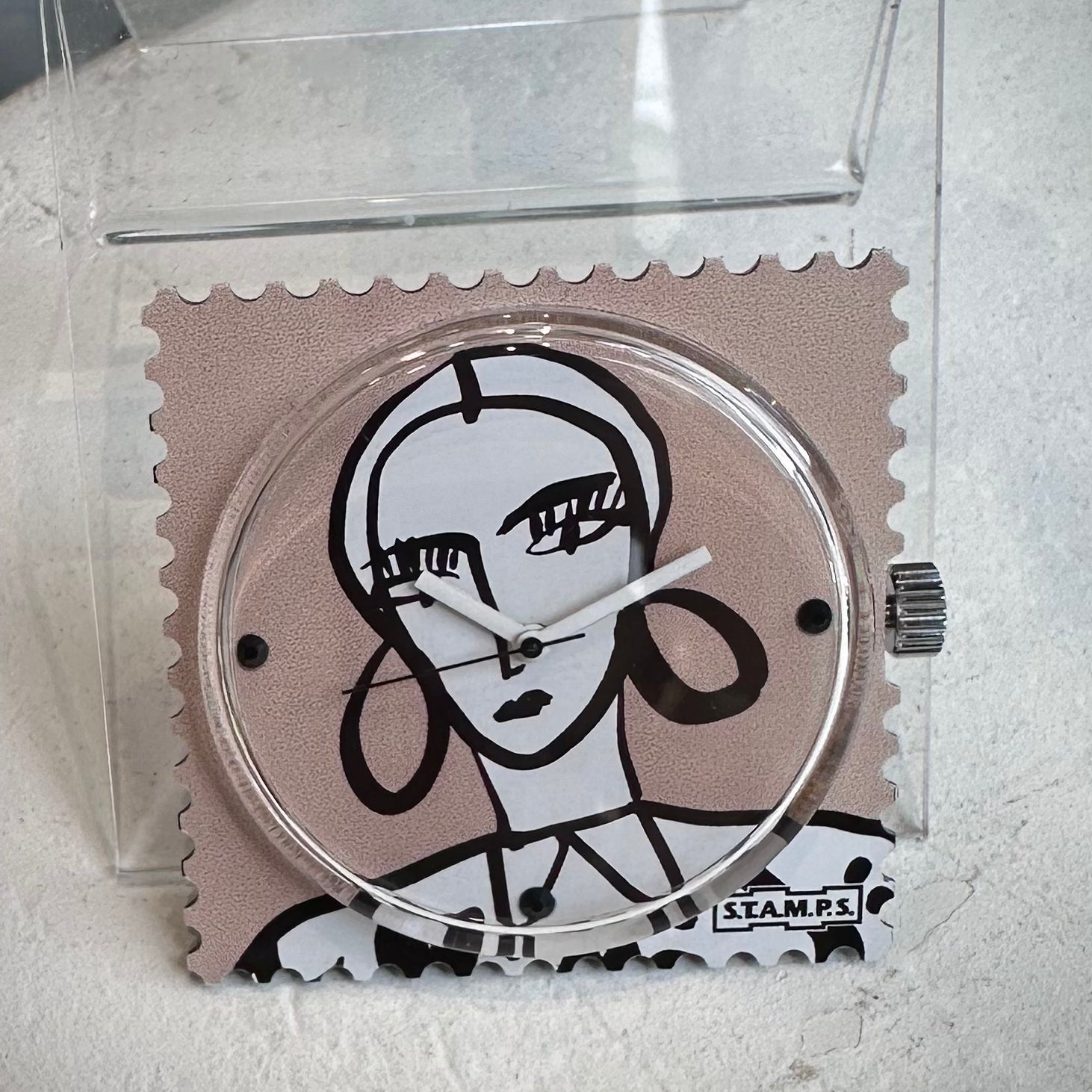 Cadran montre STAMPS Diamond Madame avec cristaux noirs