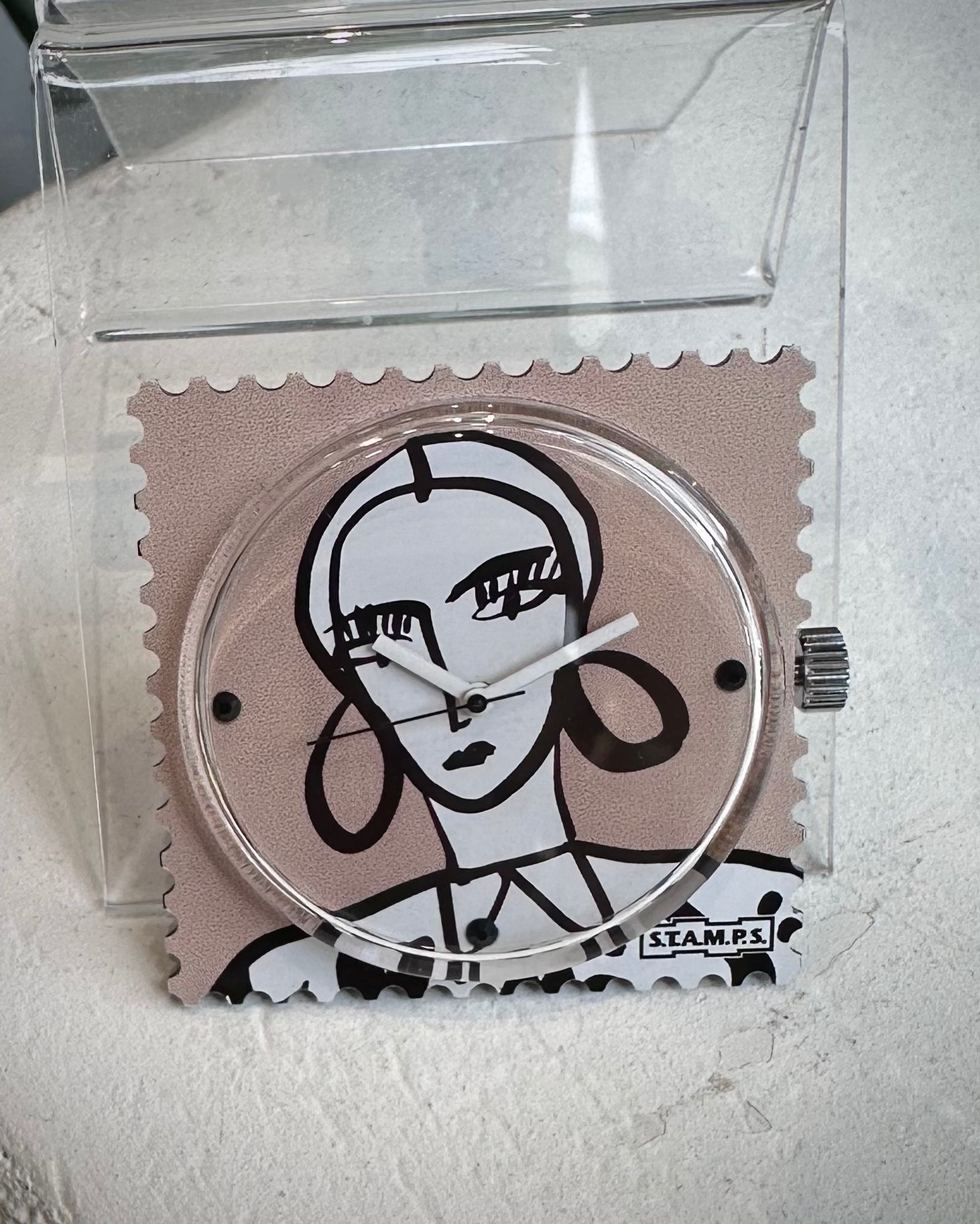 Cadran montre STAMPS Diamond Madame avec cristaux noirs