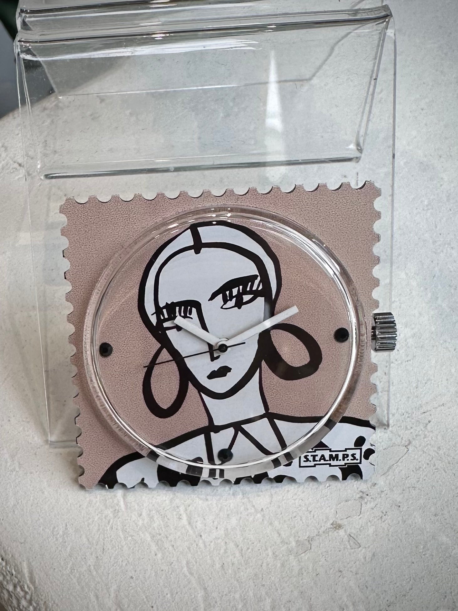 Cadran montre STAMPS Diamond Madame avec cristaux noirs