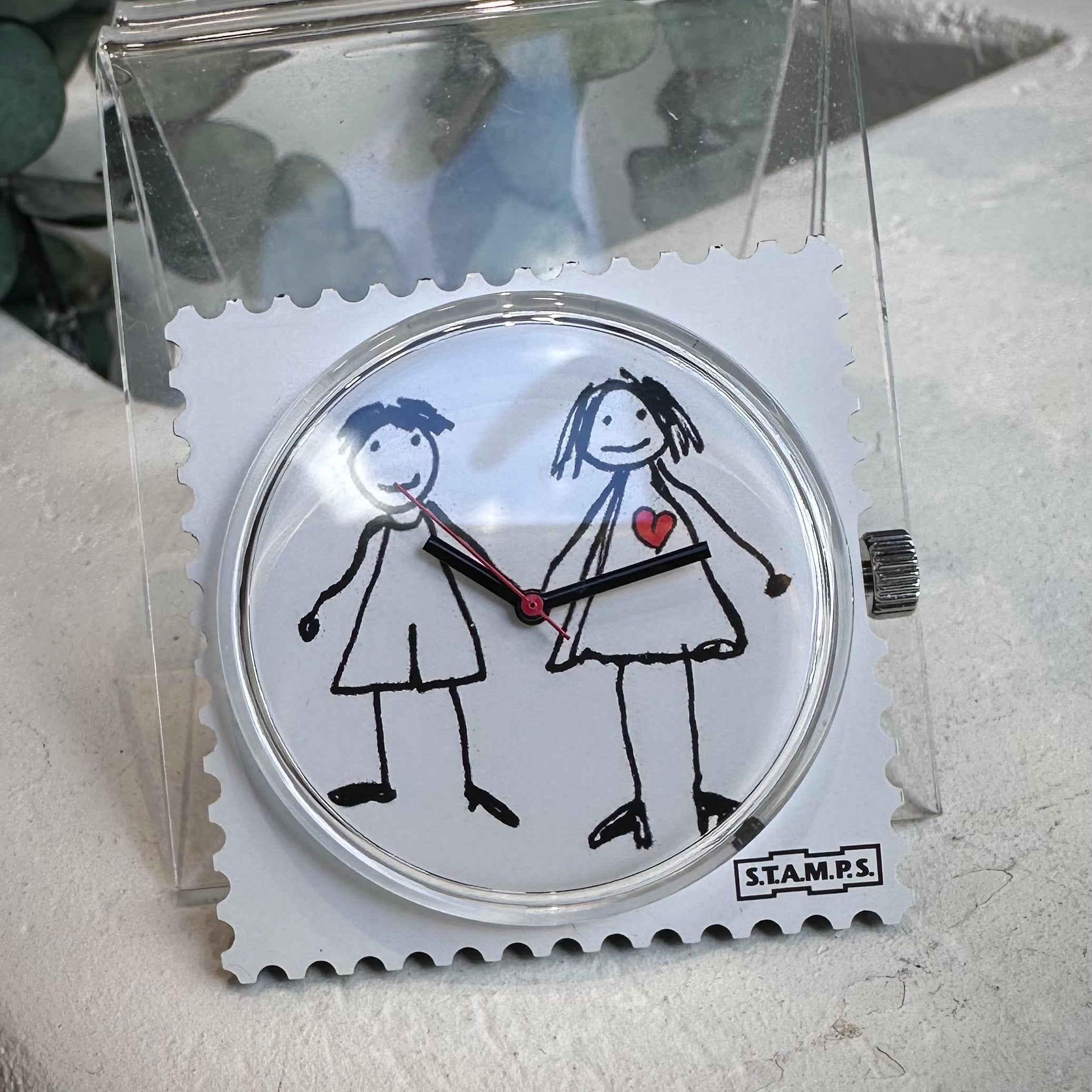 Cadran montre STAMPS Hänsel & Gretel motif couple dessin main