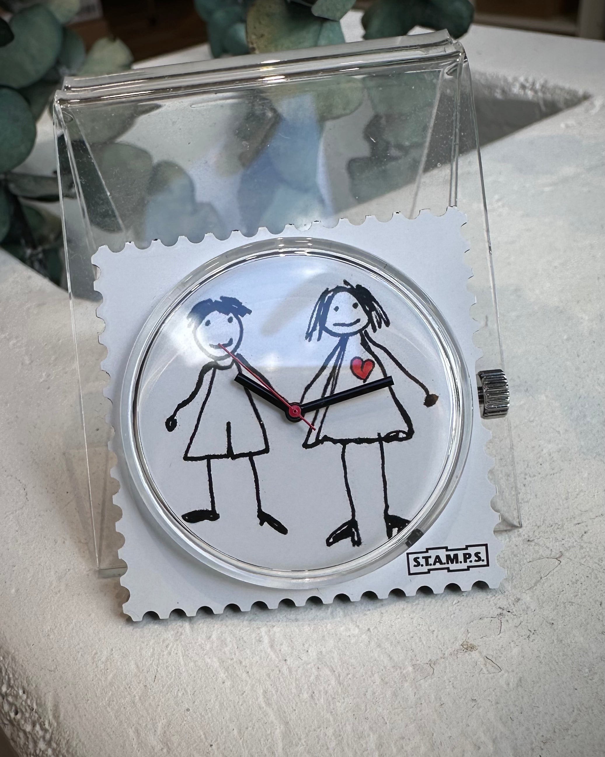 Cadran montre STAMPS Hänsel & Gretel motif couple dessin main