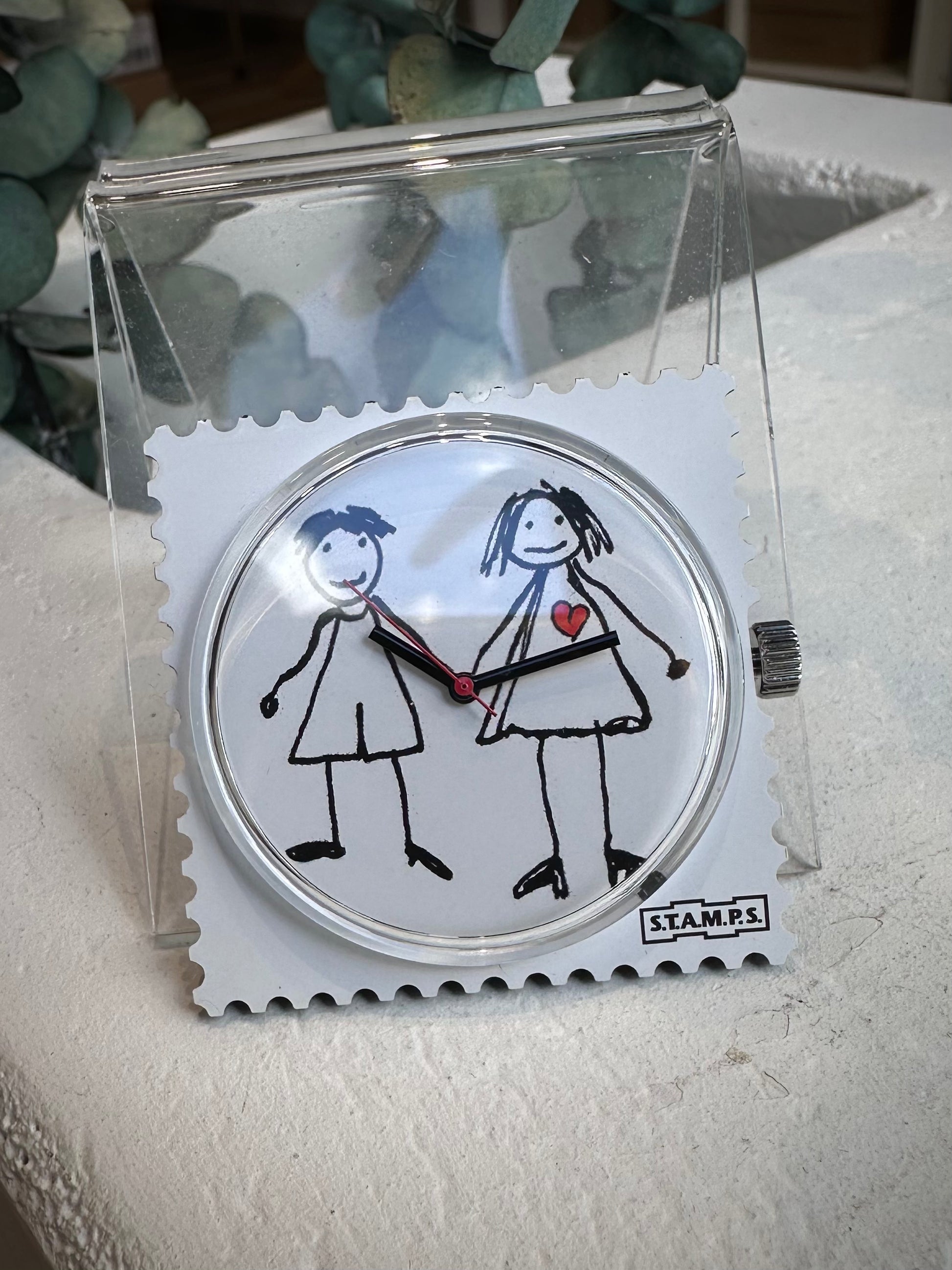 Cadran montre STAMPS Hänsel & Gretel motif couple dessin main