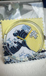 Cadran STAMPS Hokusai fond jaune avec vague bleue