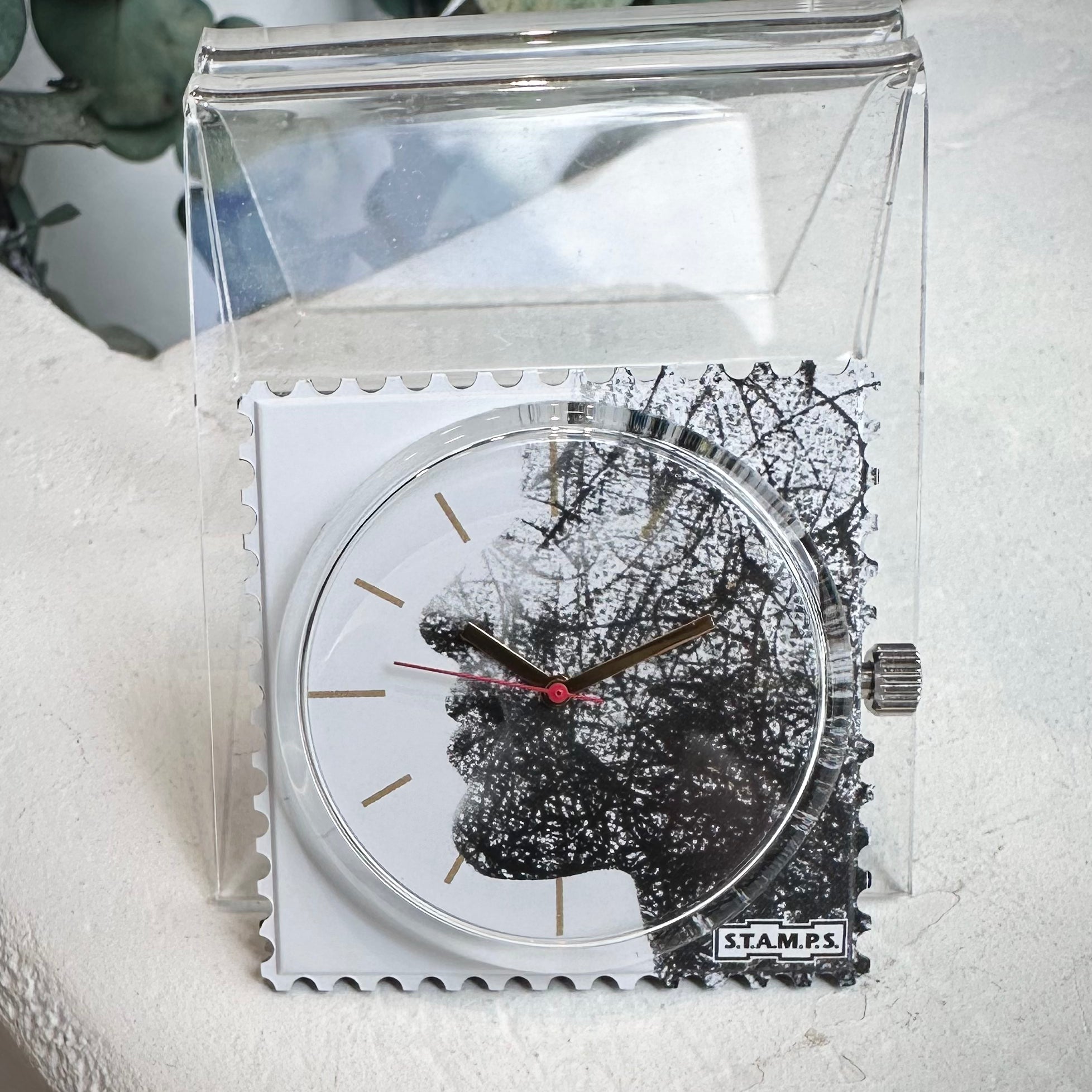 Cadran montre STAMPS Human Vision waterproof noir et blanc