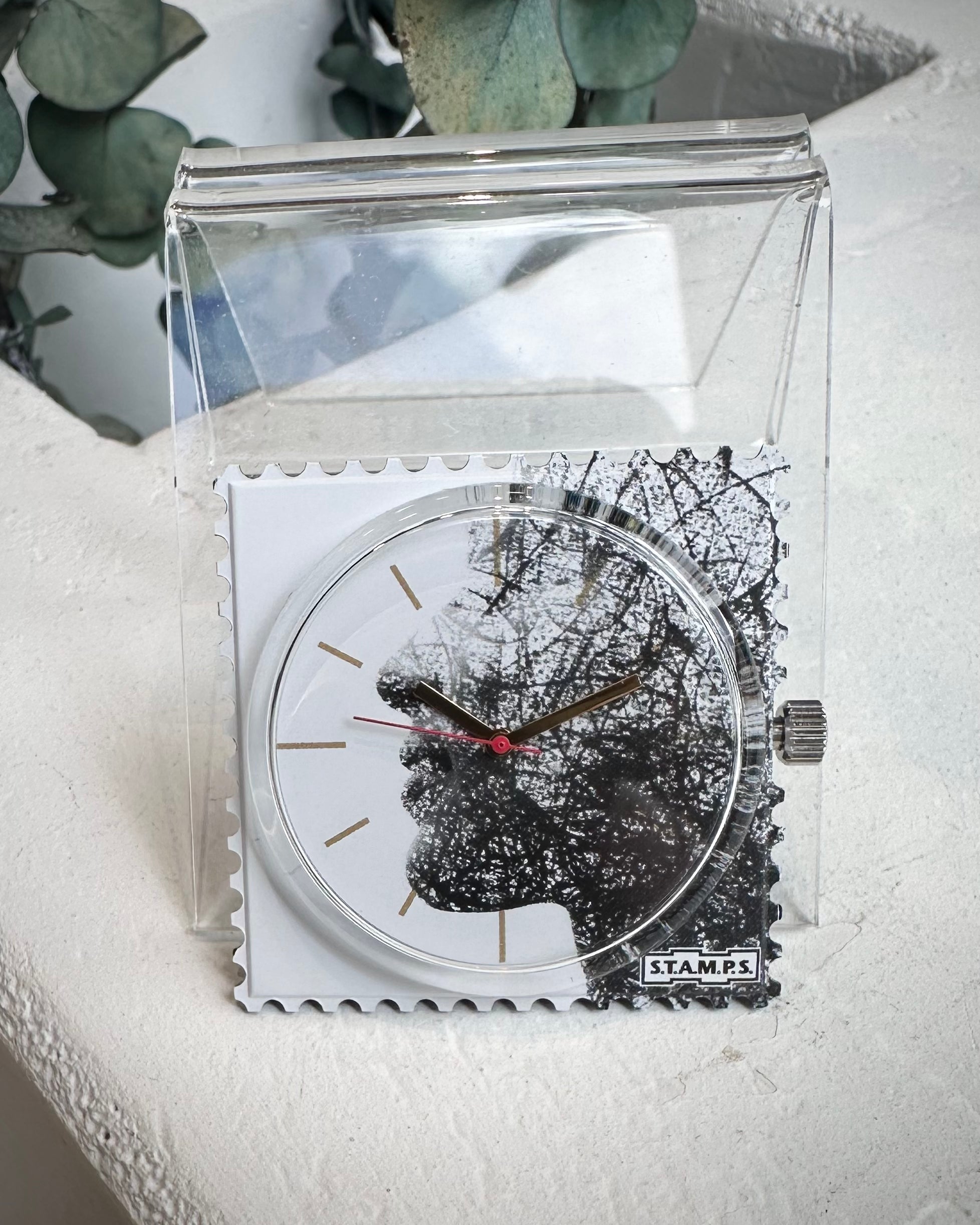 Cadran montre STAMPS Human Vision waterproof noir et blanc