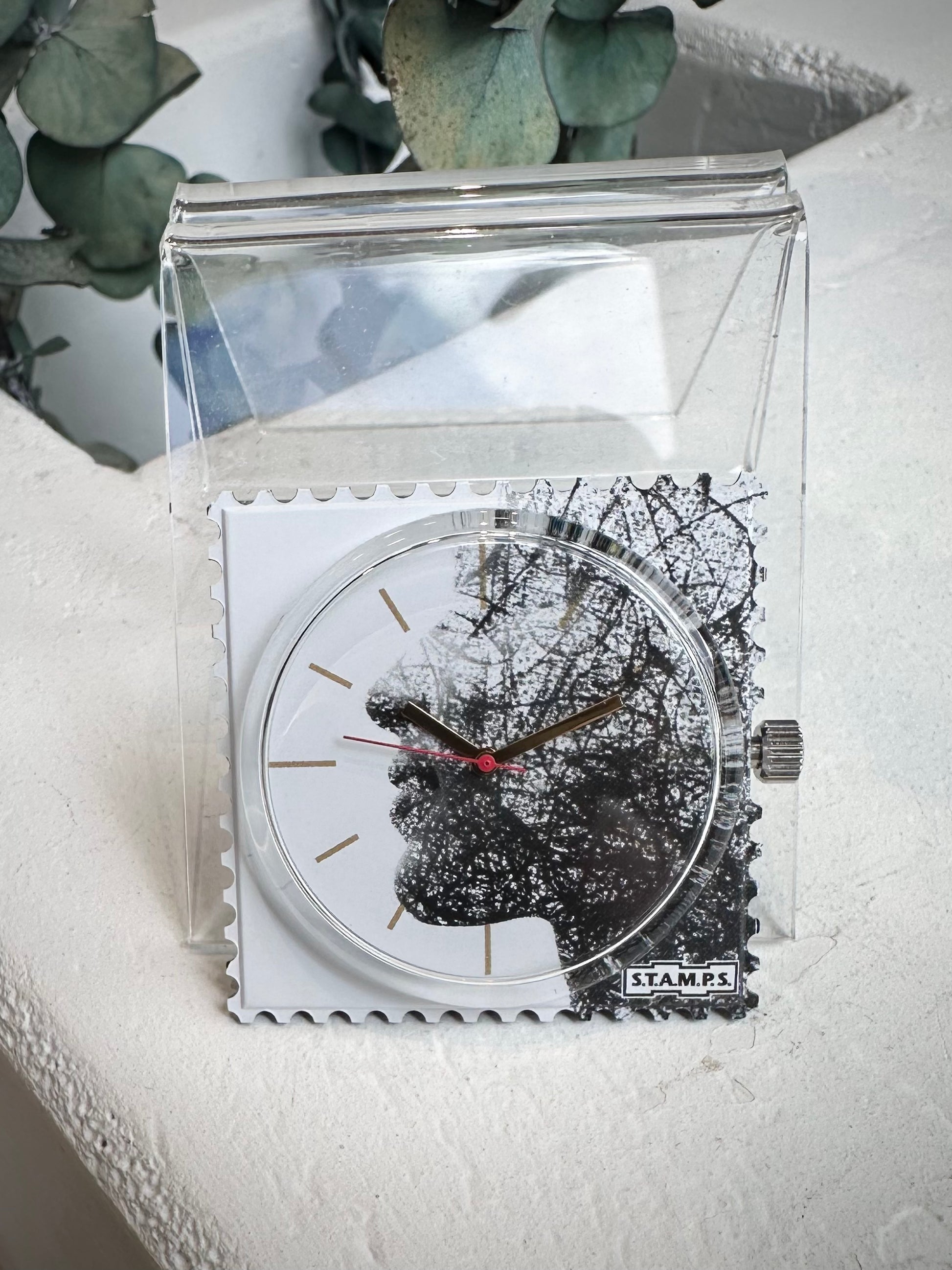 Cadran montre STAMPS Human Vision waterproof noir et blanc