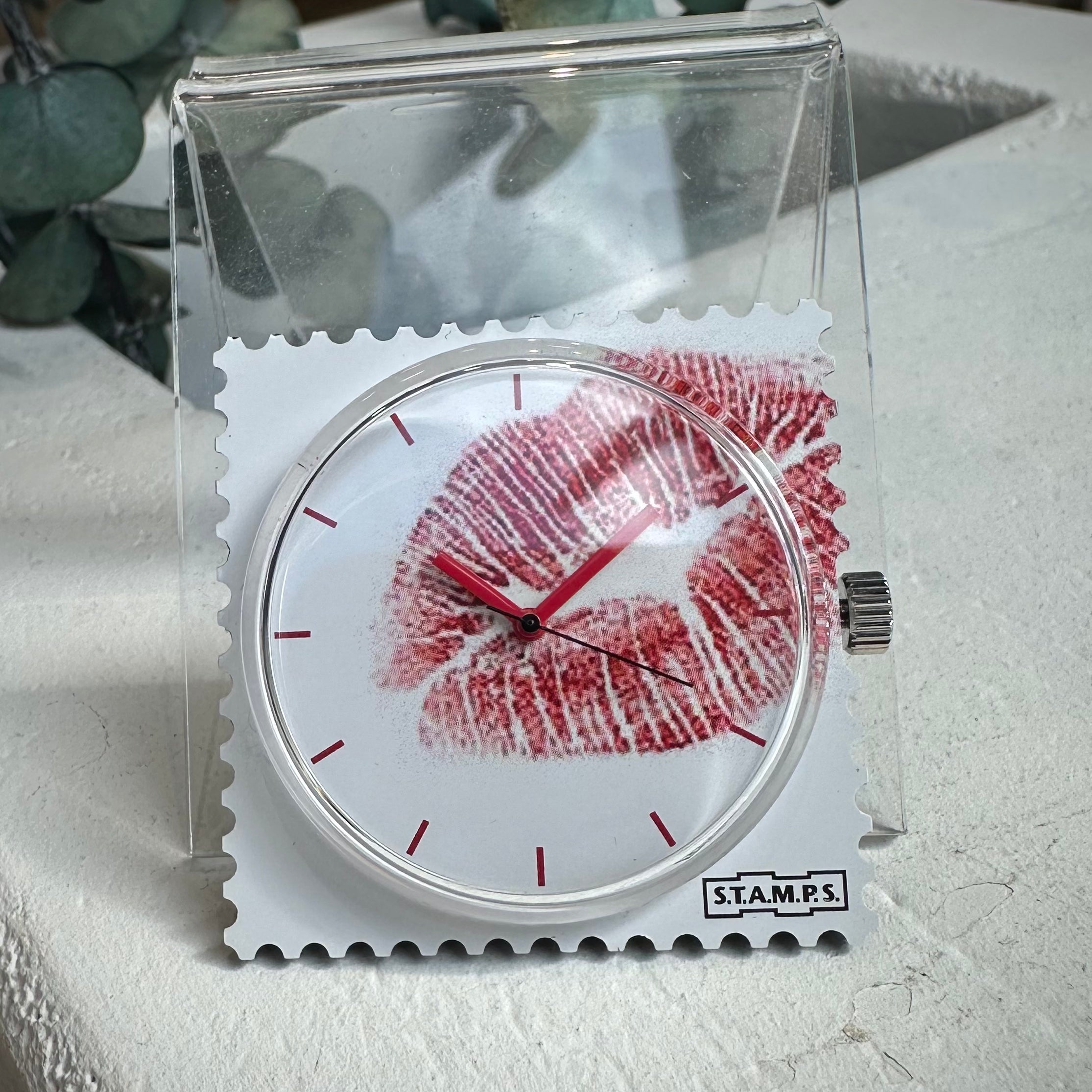 Cadran montre STAMPS Kiss Me motif bouche rouge