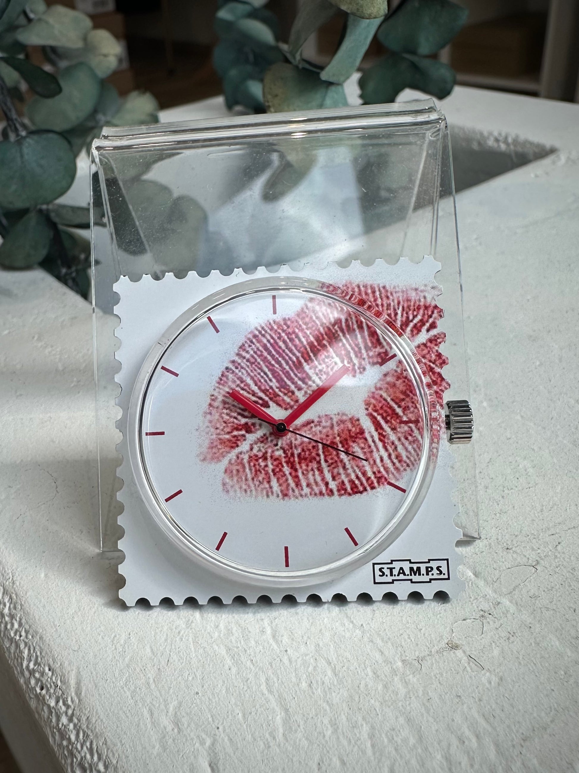 Cadran montre STAMPS Kiss Me motif bouche rouge