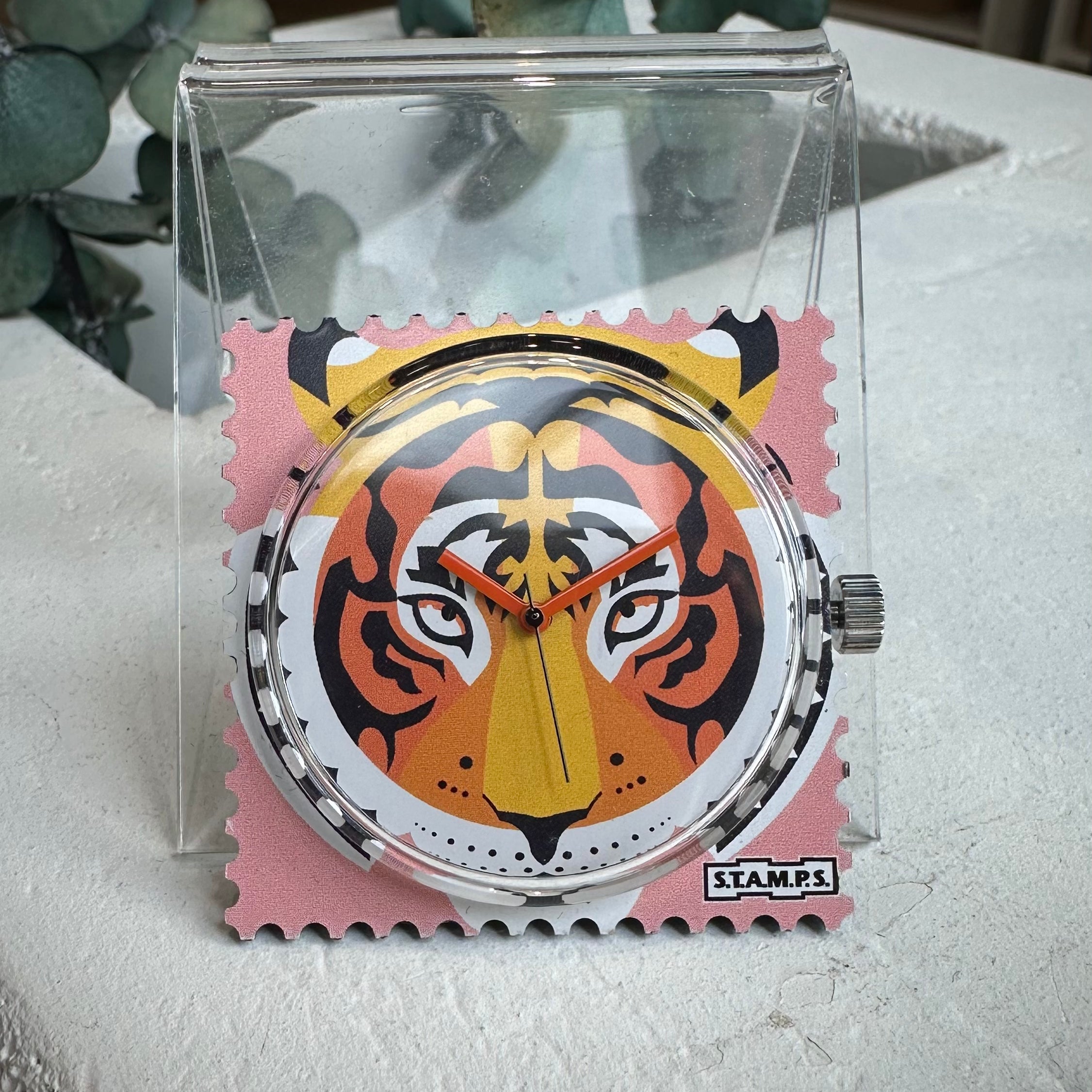 Cadran montre STAMPS Right Behind You motif tigre rose
