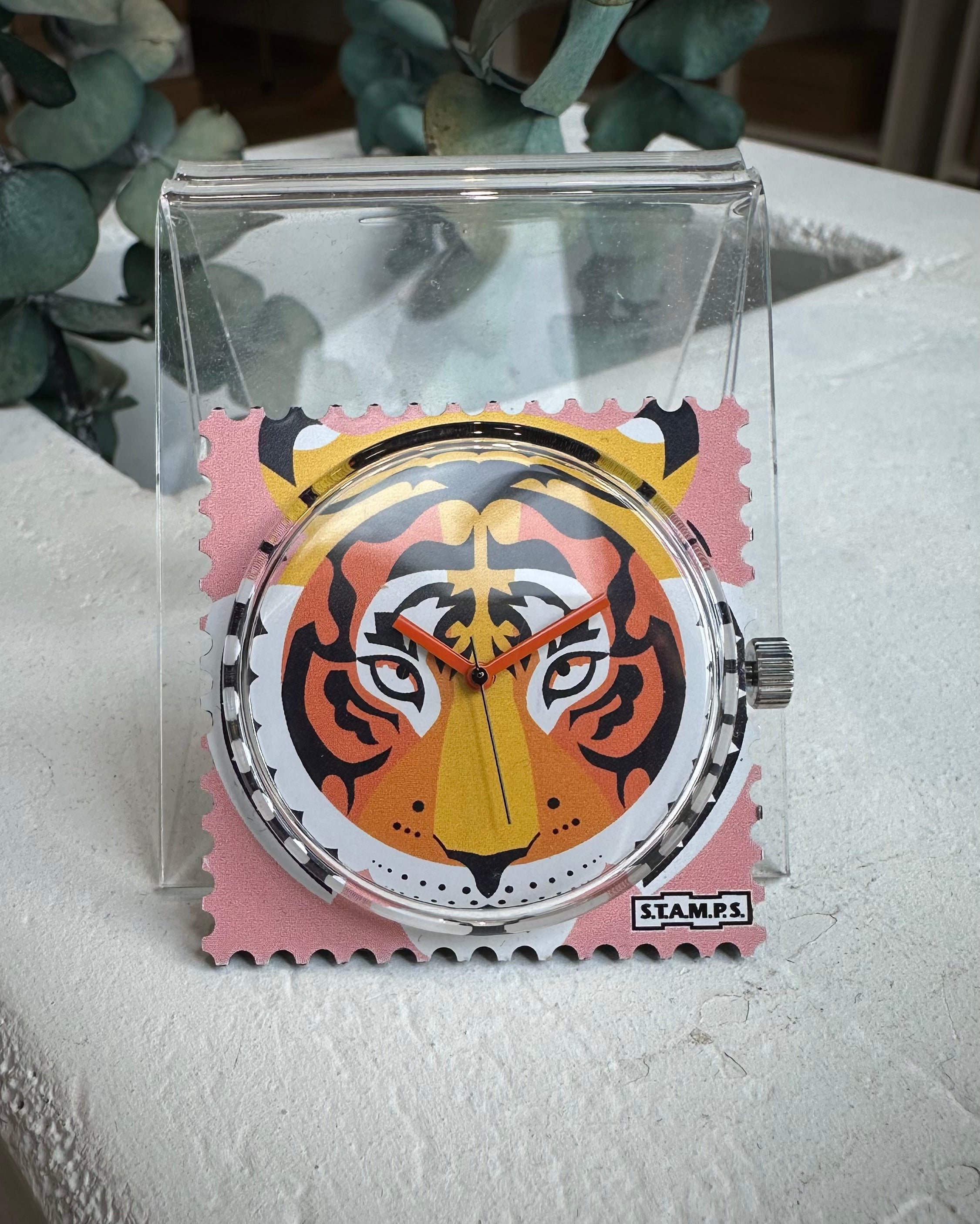 Cadran montre STAMPS Right Behind You motif tigre rose