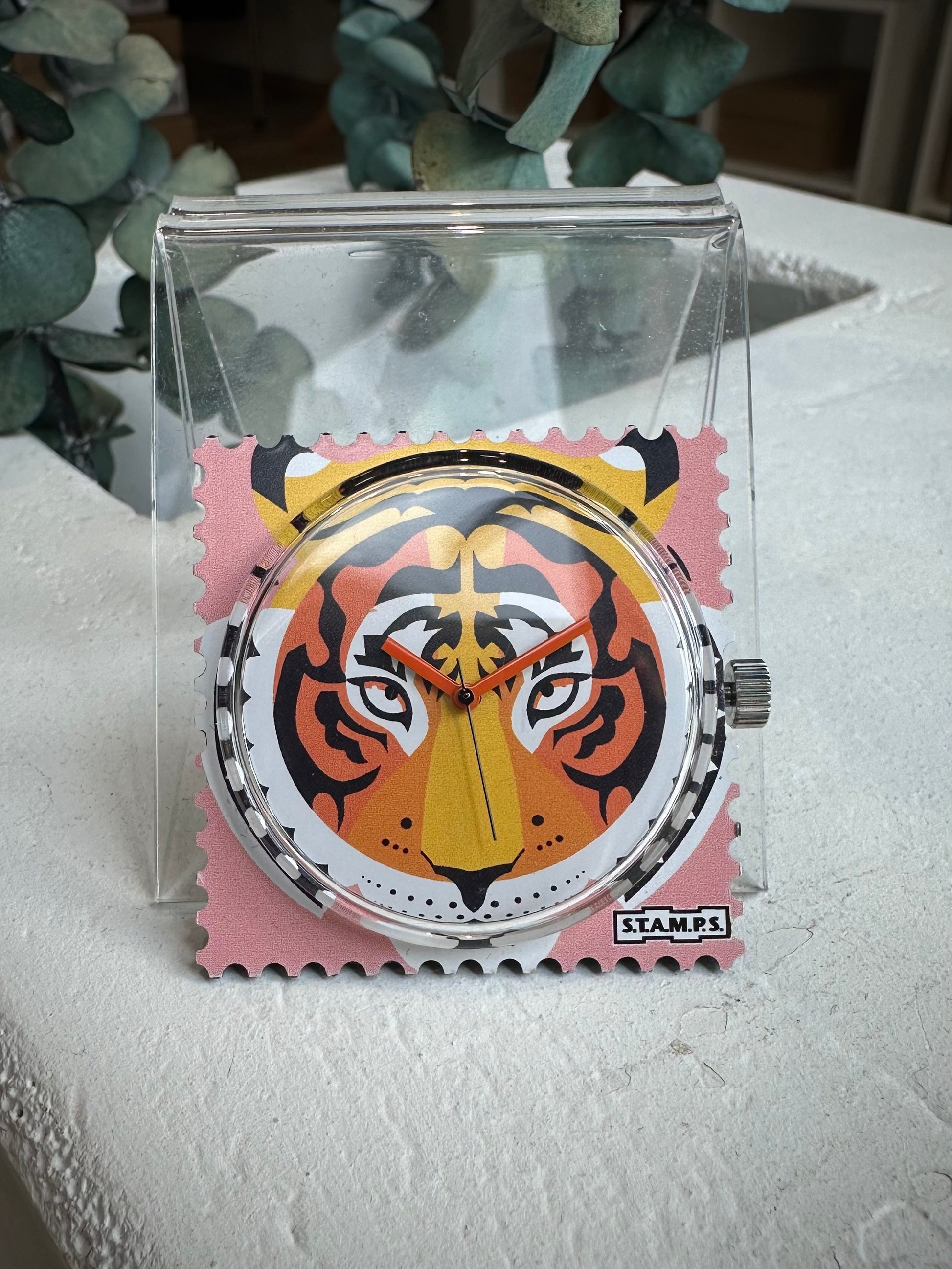 Cadran montre STAMPS Right Behind You motif tigre rose