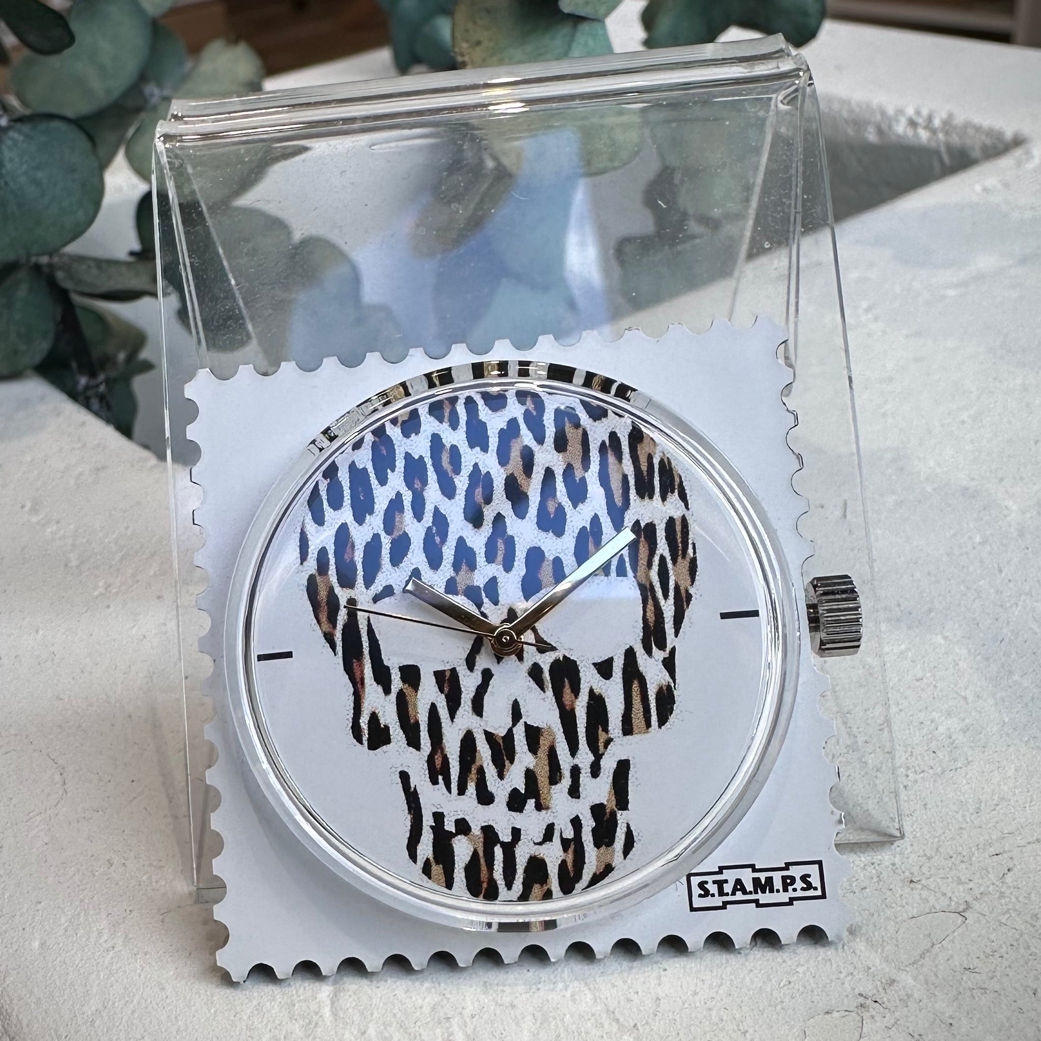 Cadran montre STAMPS Skully Leo motif tête de mort léopard