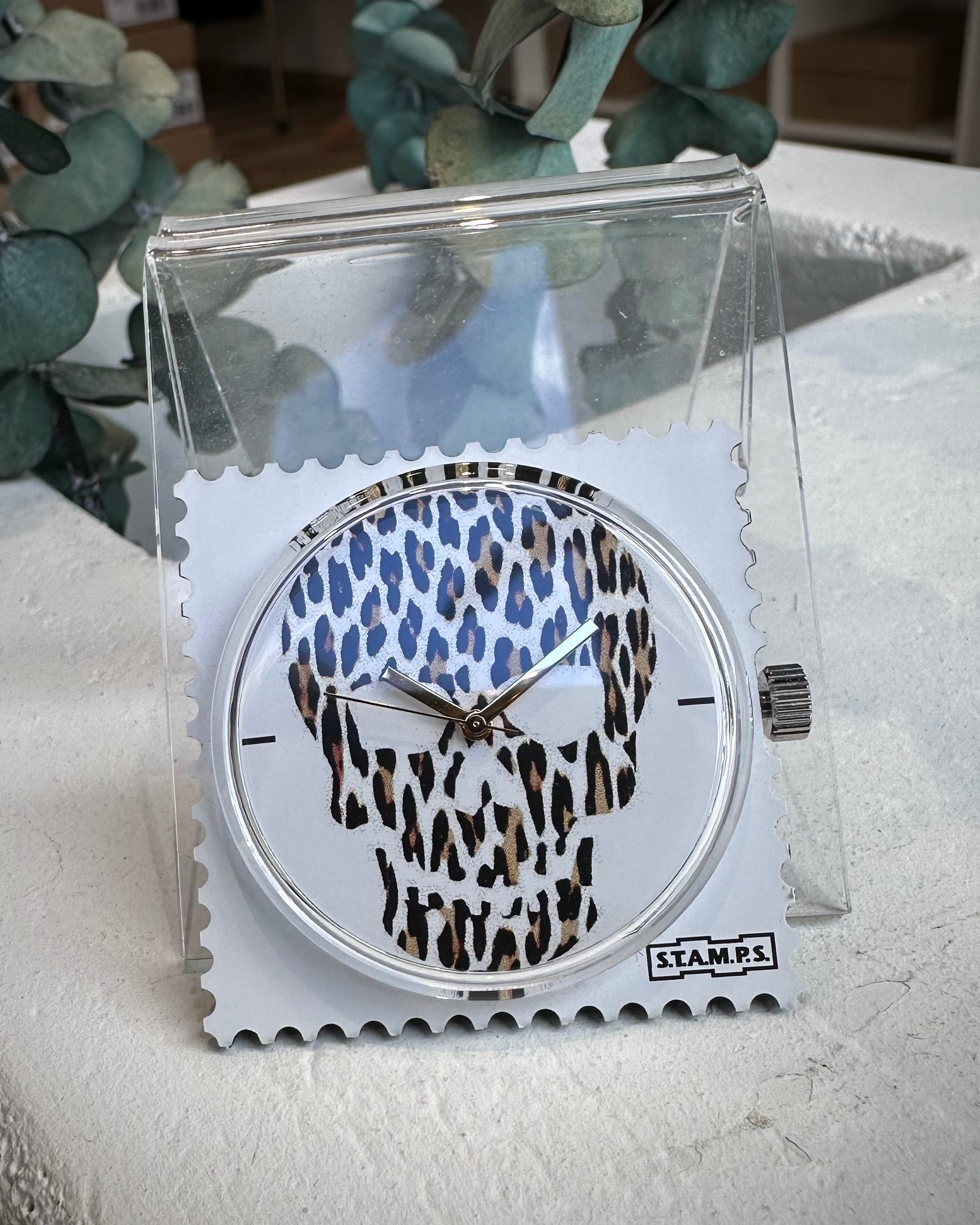 Cadran montre STAMPS Skully Leo motif tête de mort léopard